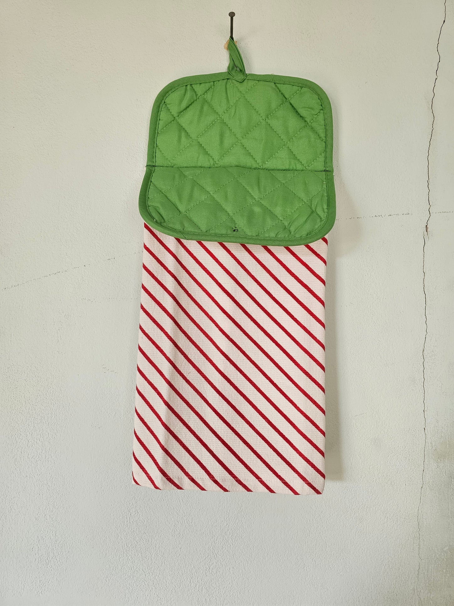 Red Stripe Holiday Towel